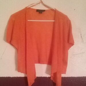 Forever 21 Vibrant Orange Open-Front Shrug